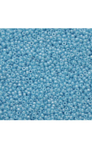 Miyuki rocailles Perlen 15/0 - Opaque light blue lustered 15-433